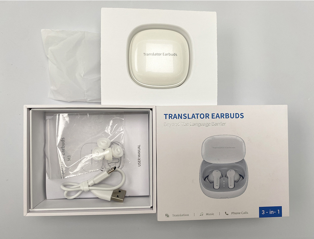 Multi-language translation headset noise reduction Bluetooth headset simultaneous translation wireless headset Mongolian Persian translation machine