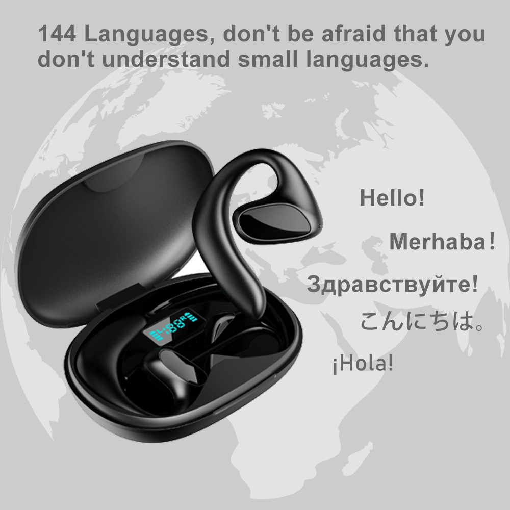 Bluetooth smart translation headset two-way dialogue simultaneous translation machine voice real-time translation bluetooth headset M8
